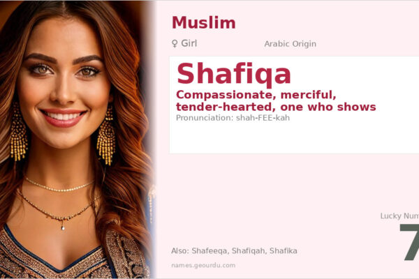Shafiqa Name Meaning — Arabic Origin, Girl’s Name & Details (2025)