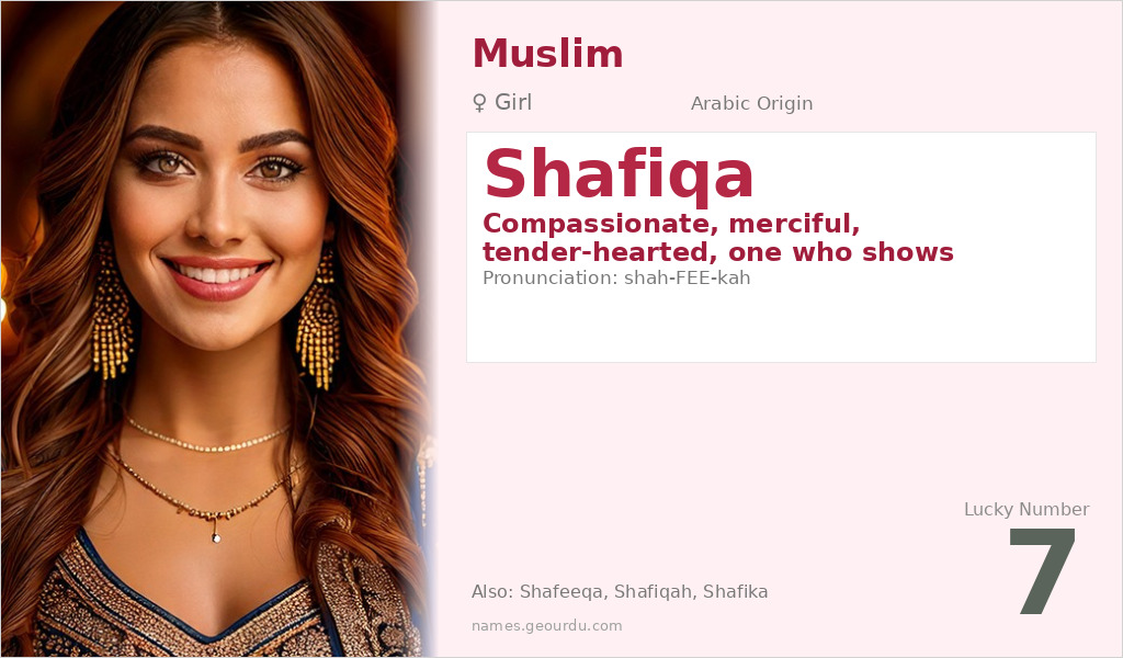 Shafiqa Name Meaning and Details