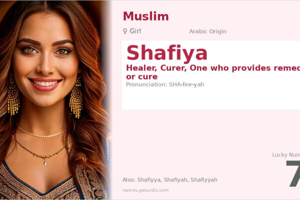Shafiya Name Meaning — Arabic Origin, Girl Name & Details (2025)