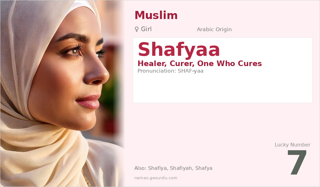 Shafyaa Name Meaning and Details