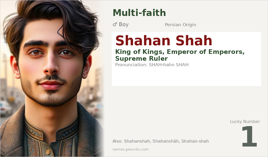 Shahan Shah Name Meaning and Details