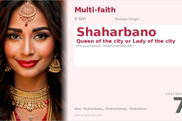 Shaharbano Meaning — Persian Origin, Girl Name & Details (2025)