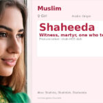 Shaheeda Name Meaning and Details