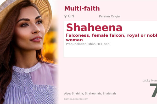 Shaheena Name Meaning — Persian Origin, Girl Name & Cultural Significance (2025)