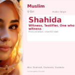 Shahida Name Meaning and Details