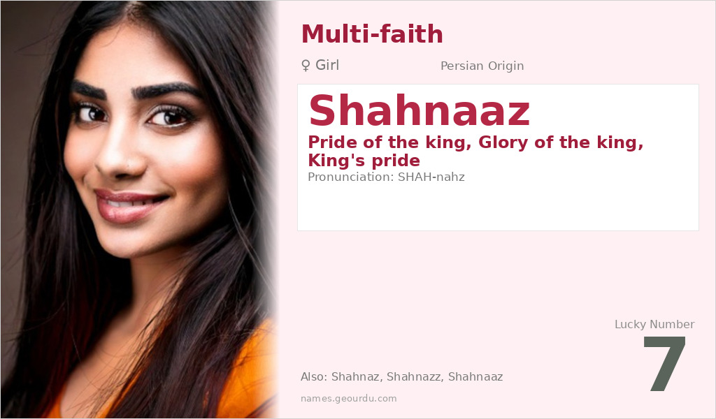 Shahnaaz Name Meaning and Details