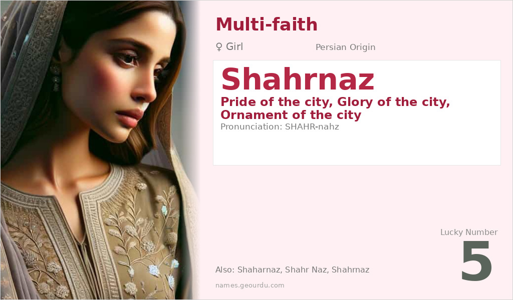 Shahrnaz Name Meaning and Details