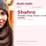 Shahro Name Meaning and Details
