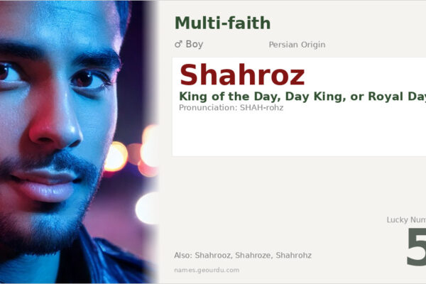 Shahroz Name Meaning — Persian Origin, Boy Name & Details (2025)