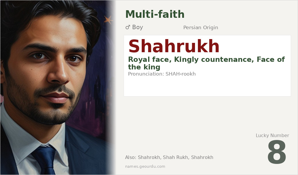 Shahrukh Name Meaning and Details