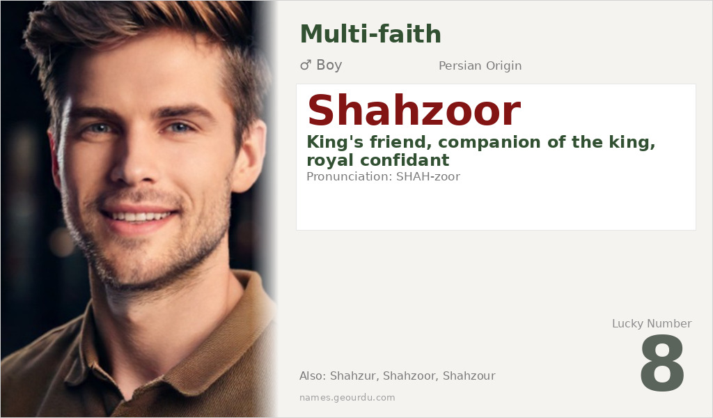 Shahzoor Name Meaning and Details