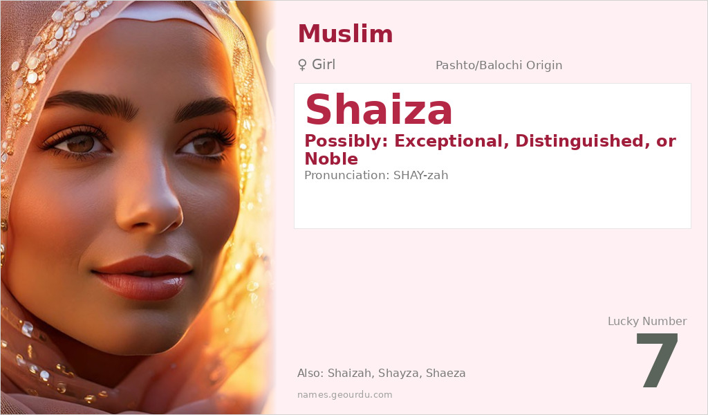 Shaiza Name Meaning and Details