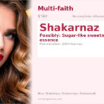 Shakarnaz Name Meaning and Details