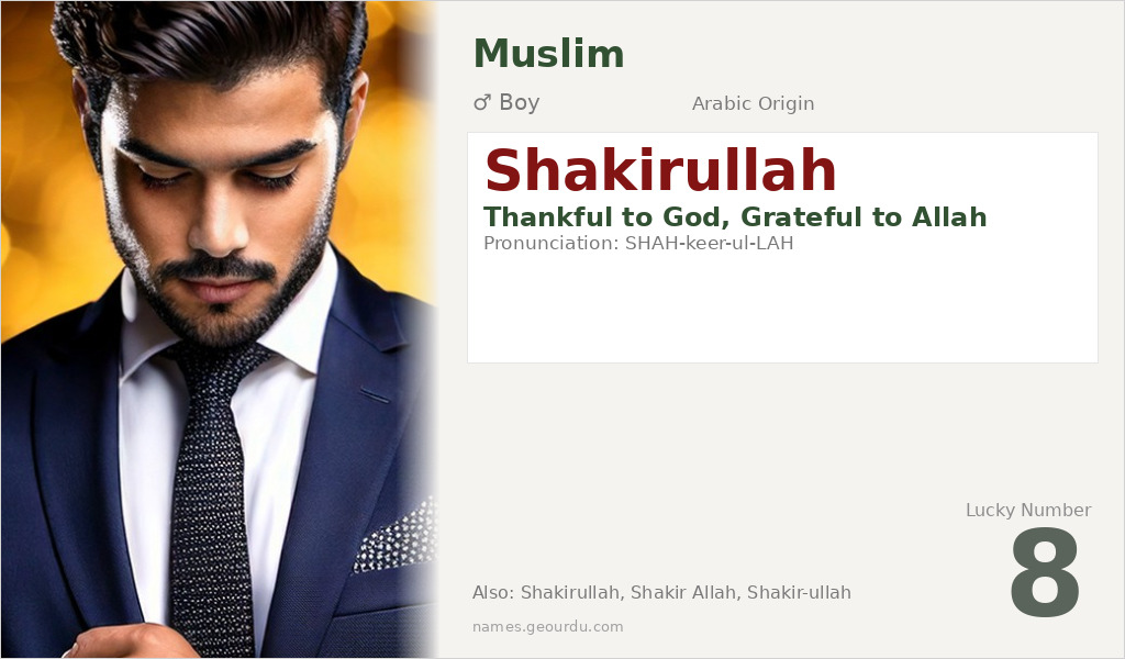 Shakirullah Name Meaning and Details