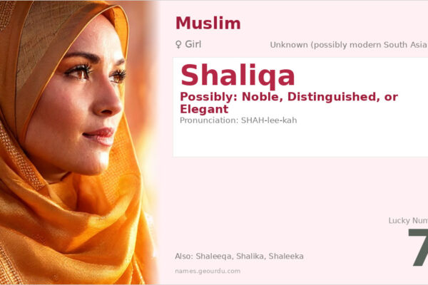 Shaliqa Name Meaning — Origin, Gender & Details (2025)