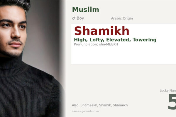 Shamikh Name Meaning — Arabic Origin, Boy Name & Details (2025)