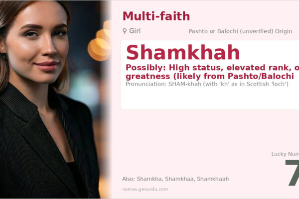 Shamkhah Name Meaning — Origin, Gender & Details (2025)