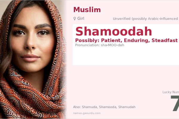 Shamoodah Name Meaning — Origin, Gender & Details (2025)