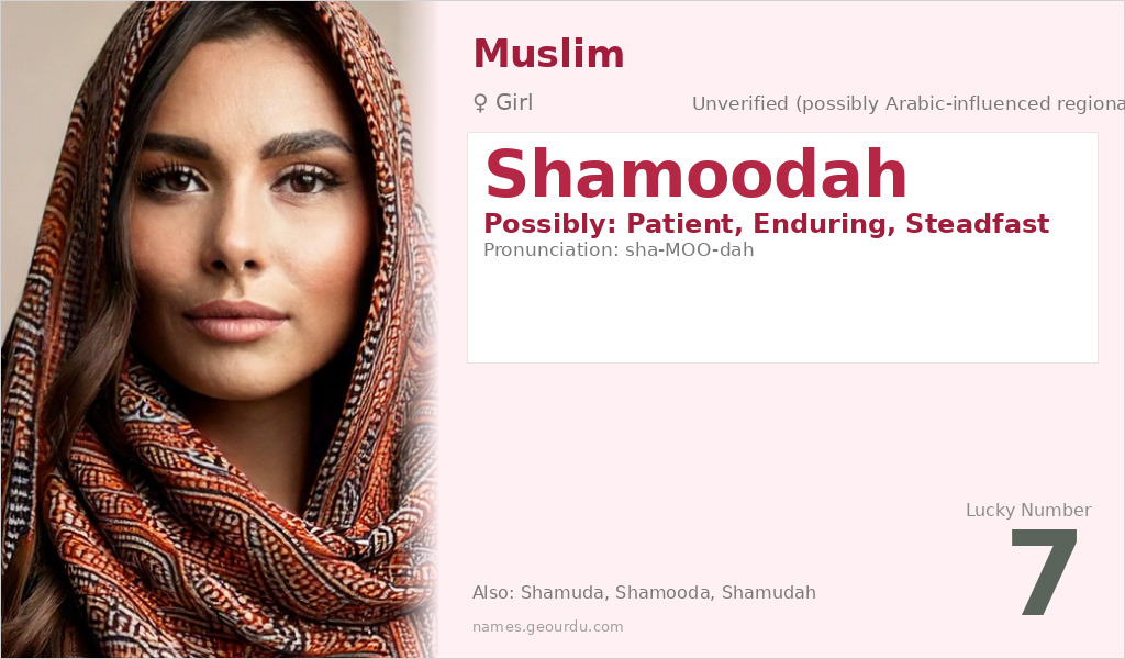 Shamoodah Name Meaning and Details