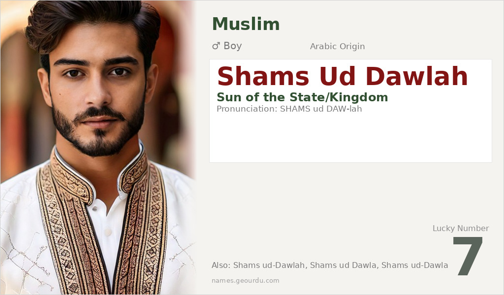 Shams Ud Dawlah Name Meaning and Details