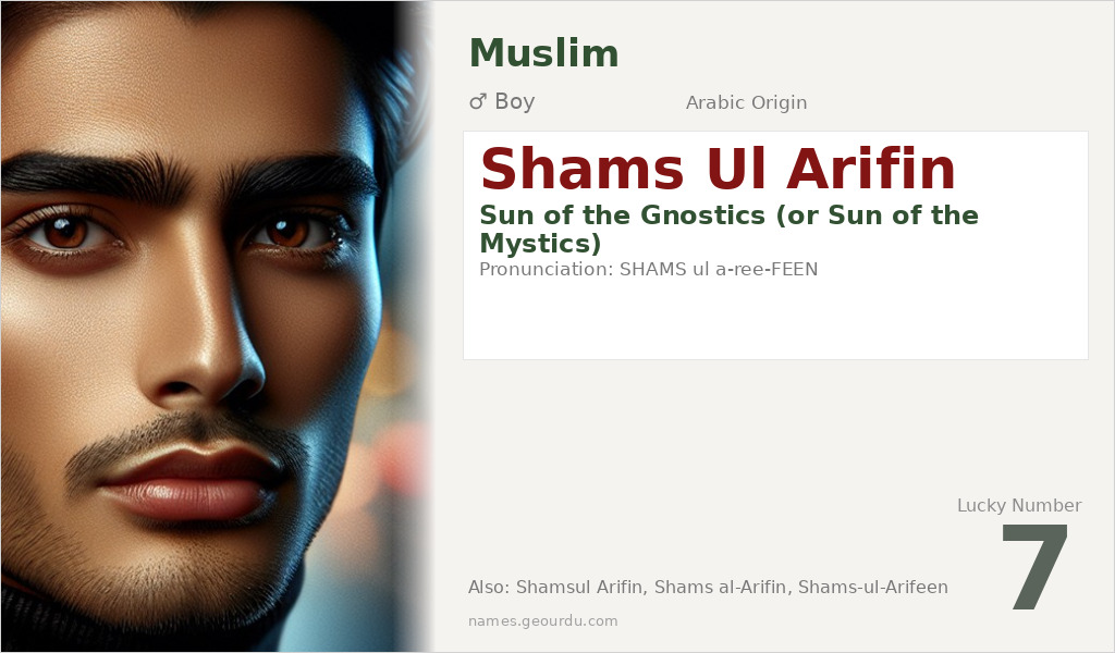 Shams Ul Arifin Name Meaning and Details
