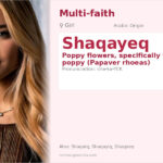Shaqayeq Name Meaning and Details