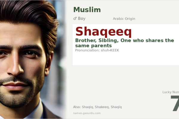 Shaqeeq Name Meaning — Arabic Origin, Brother & Details (2025)