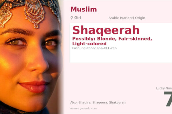 Shaqeerah Name Meaning — Origin, Gender & Details (2025)