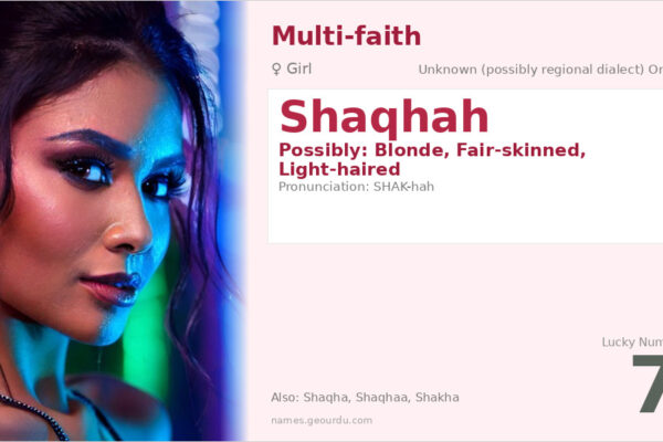 Shaqhah Name Meaning — Origin, Gender & Details (2025)