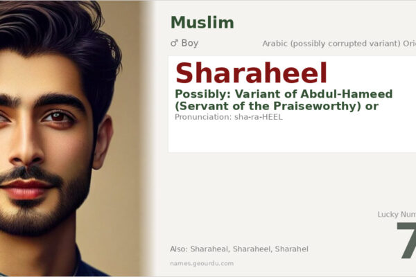 Sharaheel Name Meaning — Origin, Gender & Details (2025)
