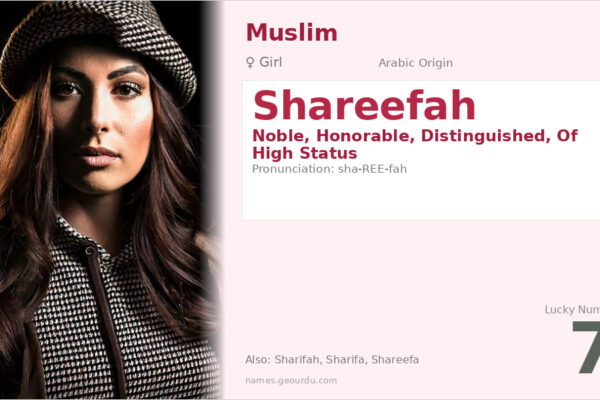 Shareefah Name Meaning — Arabic Origin, Girl Name & Details (2025)