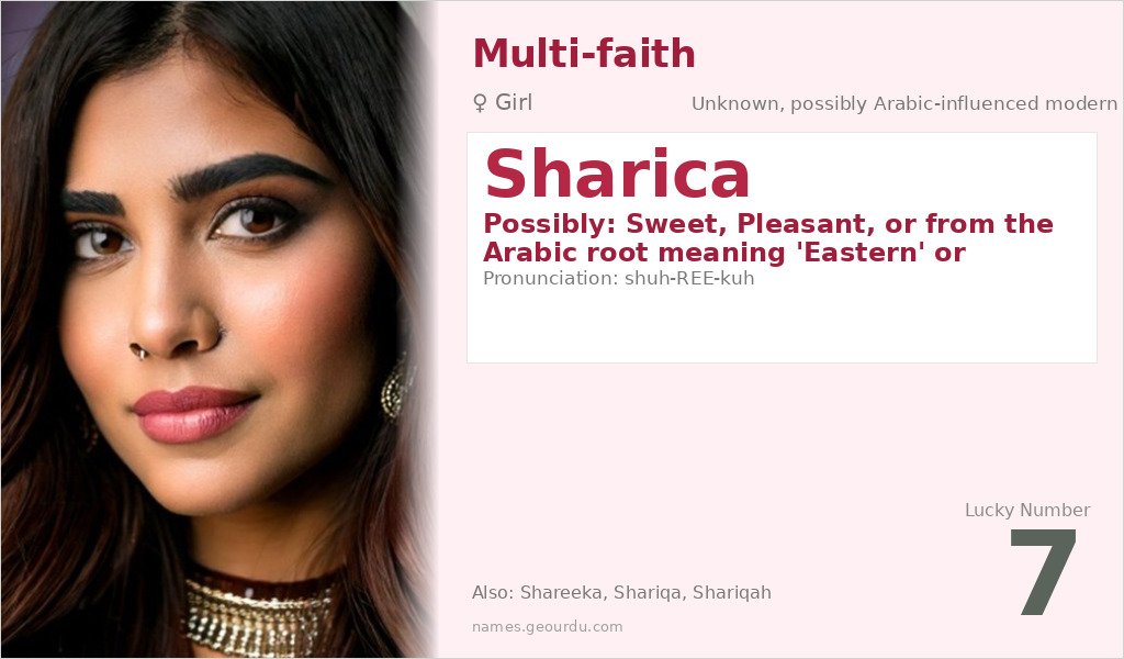 Sharica Name Meaning and Details