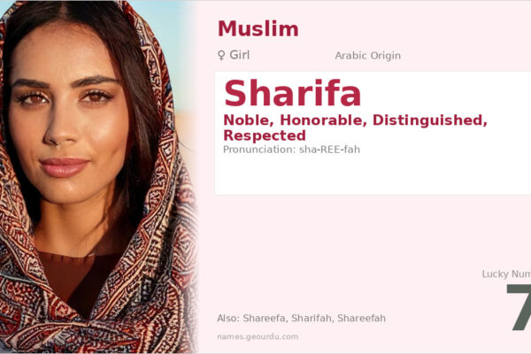 Sharifa Name Meaning — Arabic Origin, Girl Name & Details (2025)