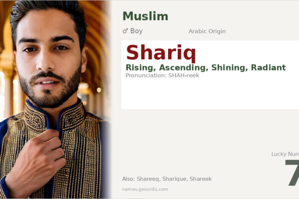 Shariq Name Meaning — Arabic Origin, Boy Name & Details (2025)