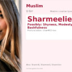 Sharmeelie Name Meaning and Details