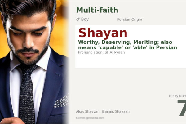 Shayan Name Meaning — Persian Origin, Boy Name & Details (2025)