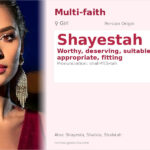Shayestah Name Meaning and Details