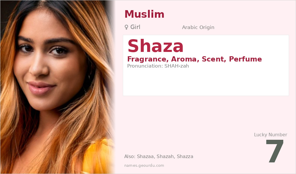 Shaza Name Meaning and Details