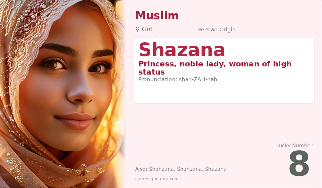 Shazana Name Meaning and Details