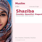Shaziba Name Meaning and Details