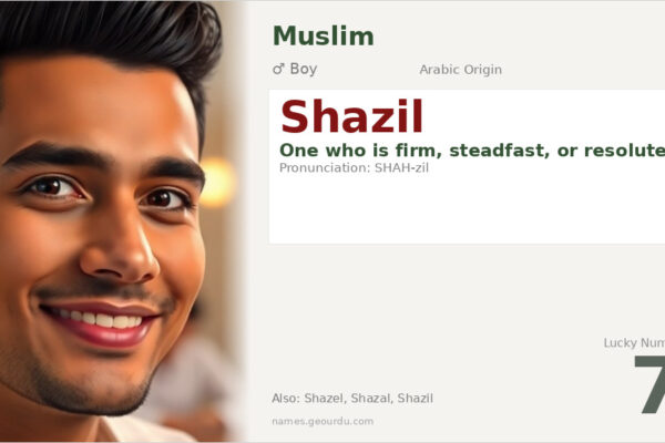 Shazil Name Meaning — Arabic Origin, Boy Name & Details (2025)
