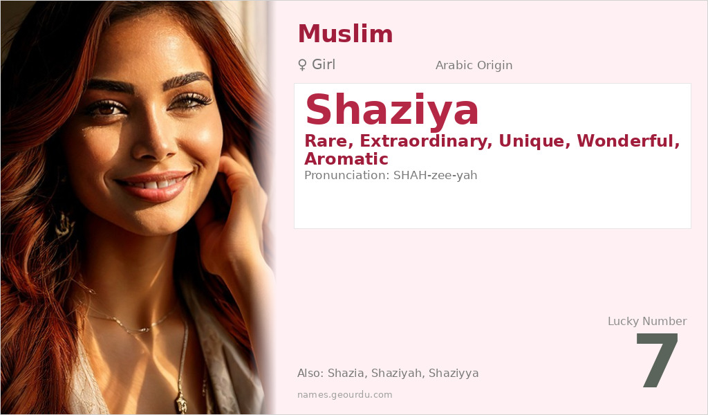 Shaziya Name Meaning and Details