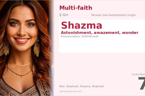 Shazma Name Meaning — Persian Origin, Girl Name & Cultural Significance (2025)