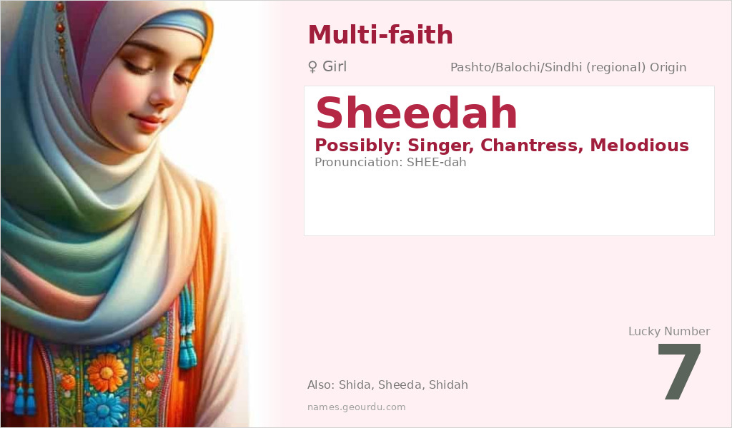 Sheedah Name Meaning and Details