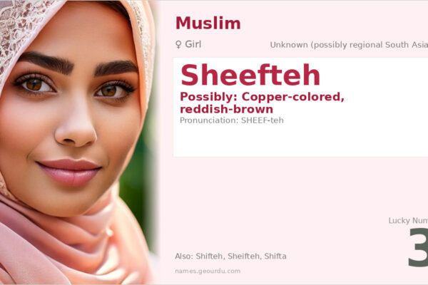 Sheefteh Name Meaning — Origin, Gender & Details (2025)
