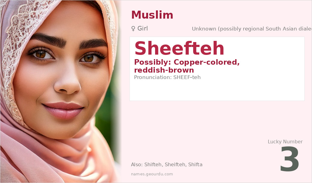 Sheefteh Name Meaning and Details