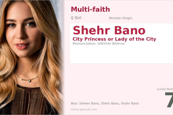 Shehr Bano Meaning — Persian Origin, Girl Name & Details (2025)
