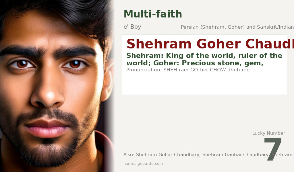 Shehram Goher Chaudhary Name Meaning and Details