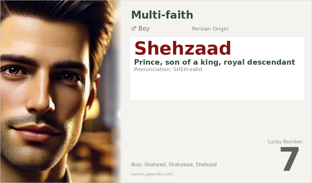 Shehzaad Name Meaning and Details