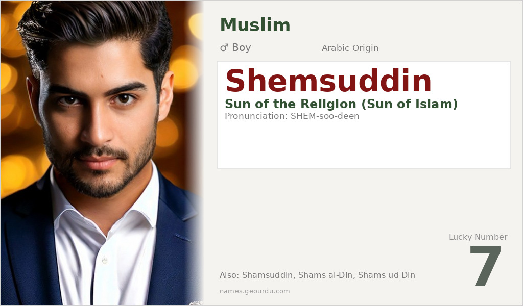 Shemsuddin Name Meaning and Details